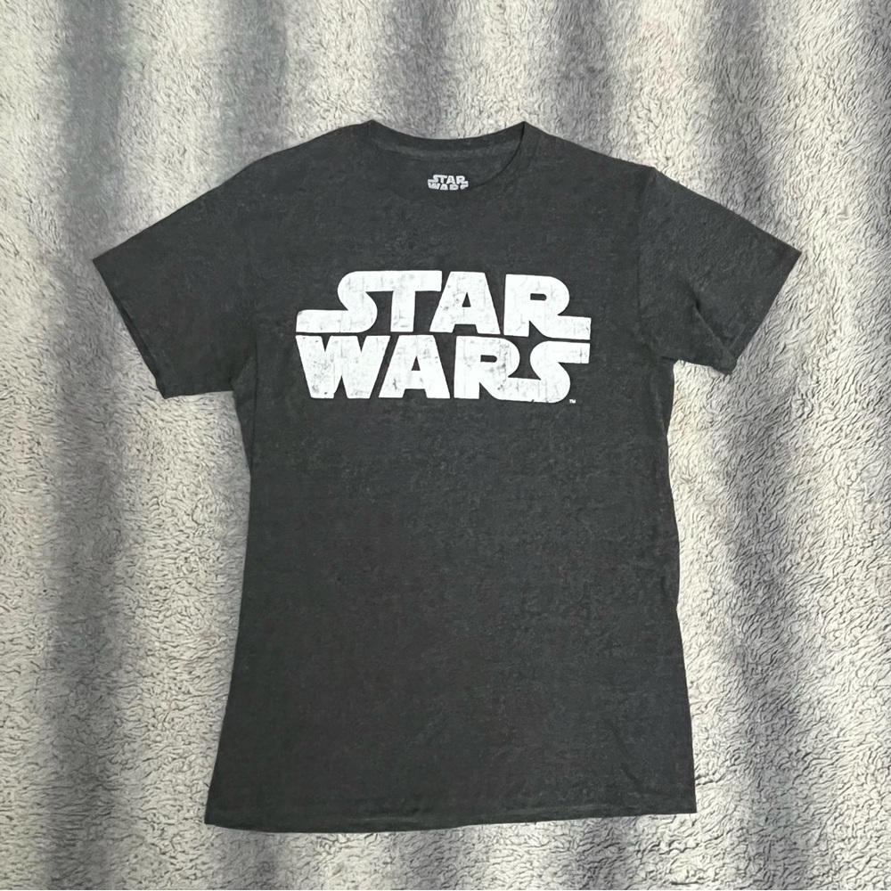 Star Wars Classic Tee Shirt Men’s Small Grey White Print Casual Fan Tee